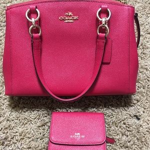 COACH MINI CHRISTIE & ACCORDION WALLET -USED TWICE